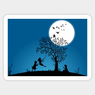 Happiness landscape Art Sticker